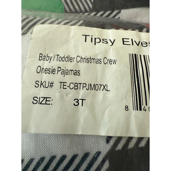 🎄 Tipsy Elves Toddler Christmas Crew Plaid Onesie Pajamas 2T 3T 4T NEW 🎅 - Picture 9 of 10